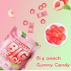 (2 Packs, 10oz) MetaVita Big Peelable Peach Gummy Candy –