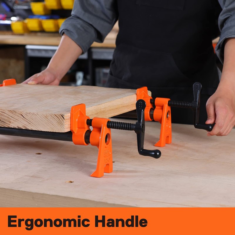 PONY PRO 2-Pack Heavy-Duty Wood Gluing Pipe Clamp Fixture for