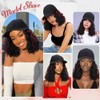 CHRSHN Hat Wigs for Women Baseball Cap With Hair Extensions