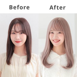 AQUADOLL ABG. Ash Beige wg339ABG Wig, Semi-Long, Medium, Long, Full Wig, Black Hair, Blonde Hair, Pudding, One Size Fits Most