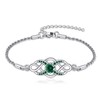 ONEFINITY Celtic Knot Bracelet 925 Sterling Silver Irish Birthstone Bracelet
