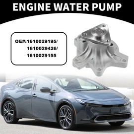 Partuto Water Pump No.1610029195/1610029426/1610029155 - Car Front Engine Water Pump - for Toyota Echo 2000-2005 Metal Silver Tone with Gasket Kit - 1 Set