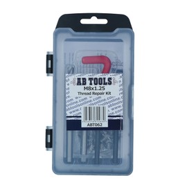 AB Tools M8 x 1.25mm Thread Tap Repair Cutter kit helicoil 15pc set damaged thread AN063
