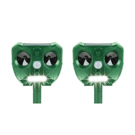 2X Ultraschallabwehr Katzenschreck, Ultraschall Abwehr mit Solar,Katzenschreck für Garten,Ultraschall Solar Tiervertreiber, Etterfest IP66, Gegen Katzen, Hunde, Marder, Tierabwehr