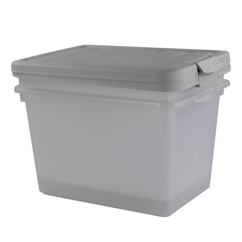 Fiazony 17.5 L Clear Storage Box, Plastic Storage Bins with