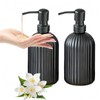 Monsully Pack of 2 Soap Dispensers, Matte Black, 400 ml,
