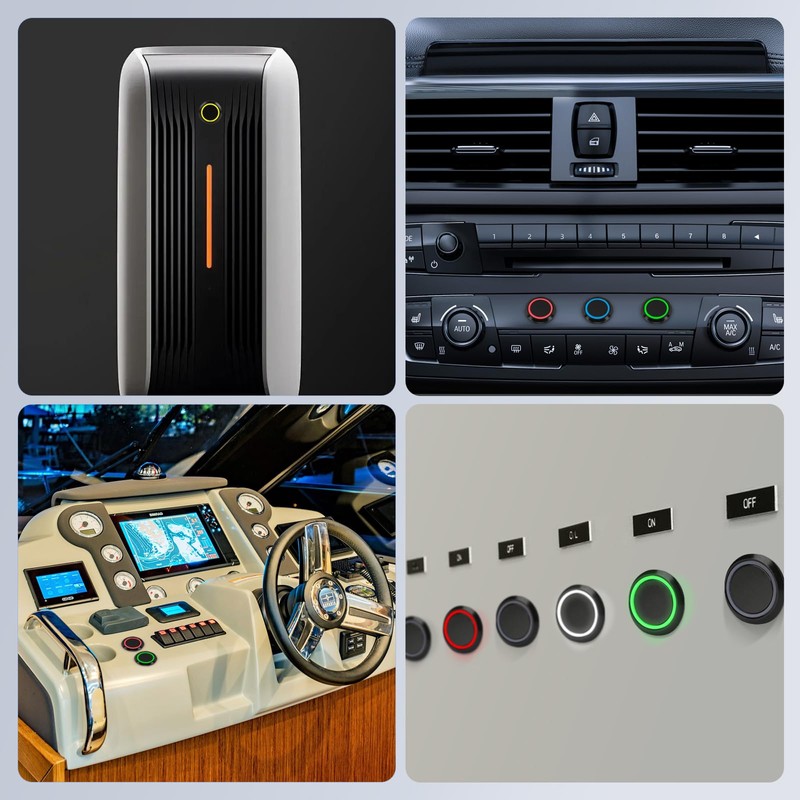 YMJSAN 16mm Latching Push Button Switch 12V DC On Off