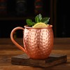 Moscow Mule Copper Mugs, Hammered Design, 100% Pure Solid Copper