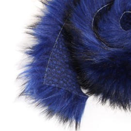 XFYUZR Shaggy Faux Fur Roll - Acrylic Fabric 3in Wide 2Yards - Royal Blue Solid Animal Print Pile Fabric for Crafts, DIY, Costume Design, Decoration