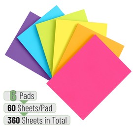 Mr. Pen- Sticky Notes, 3"x4", 6 Pads, 360 Sheets, Multicolor, Sticky Notes