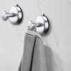 DGYB Suction Cup Hooks for Shower Brushed Nickel Bathroom Hooks