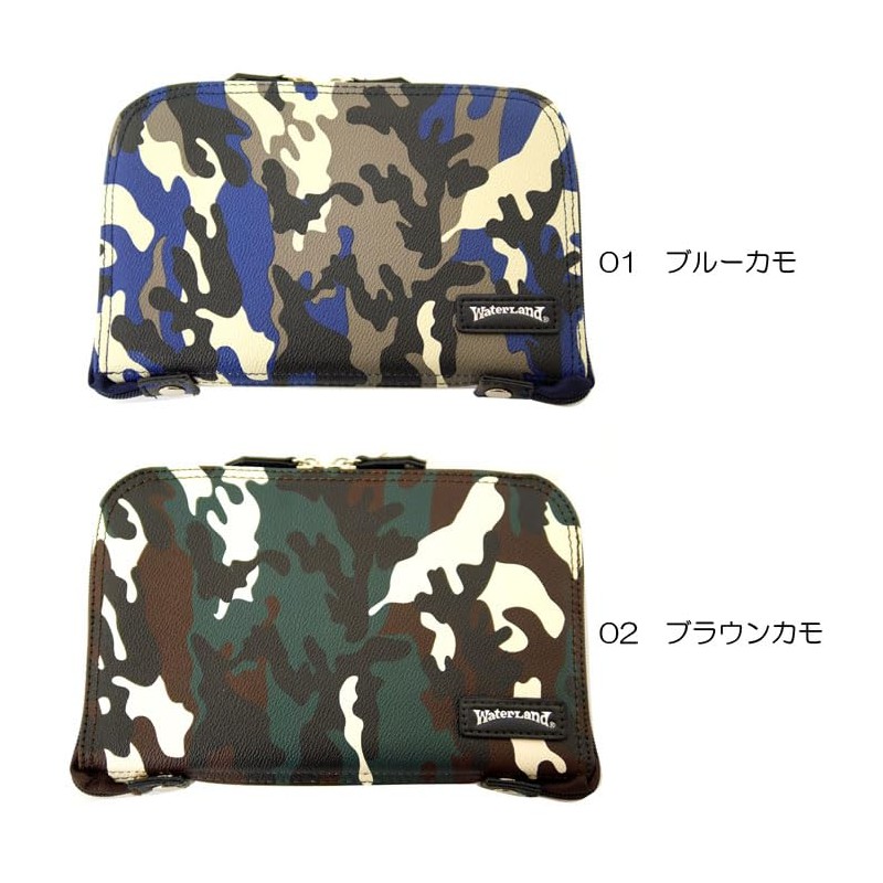 Water Land Luxury Spoon Wallet, Large, Black Camo