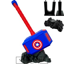 Captain America Hammer #1 Mjolnir Thor's Hammer | 3D Printed Fan Art - Wall Mount