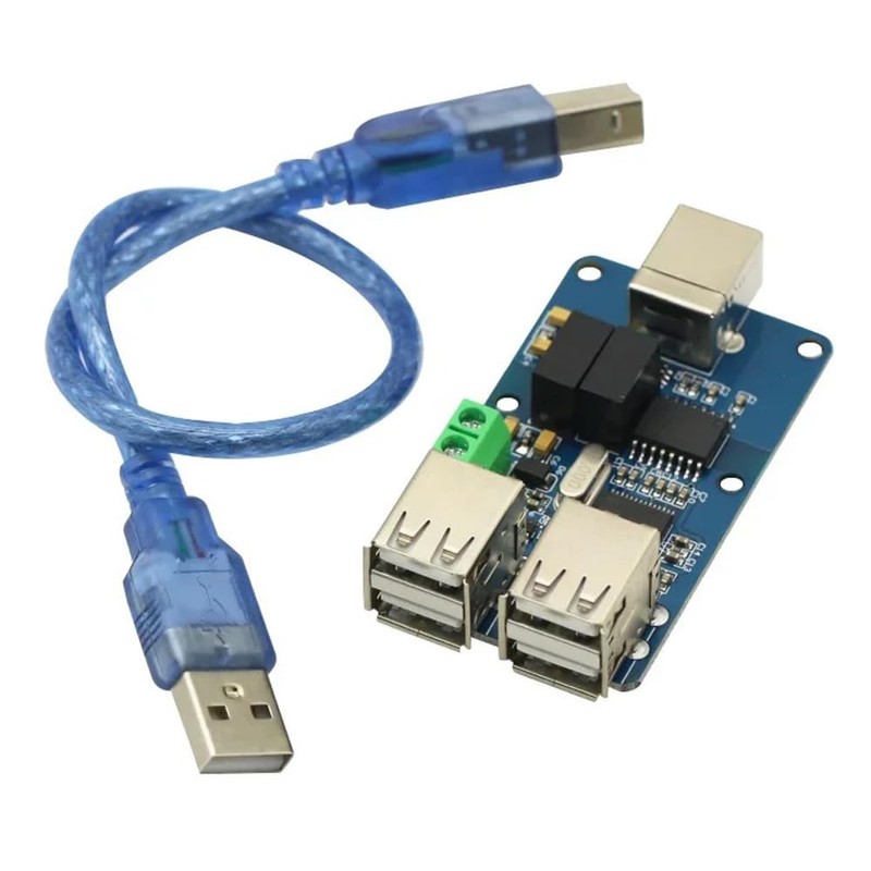 Funsto USB Isolator, 4-Port USB 2.0 Hub with 2500V Isolation,