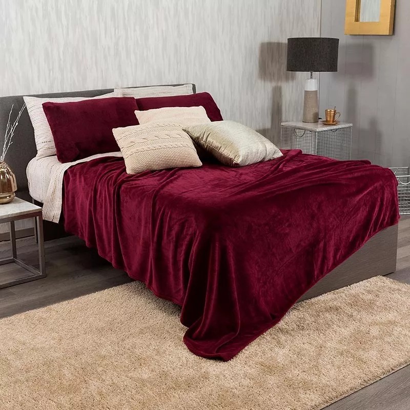 Vianney Cobertor Suave, Ligero & Elegante King & Queen Tinto