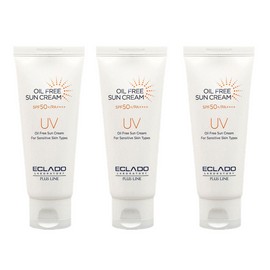 Eclado UV Oil-Free Sun Cream 70g (SPF50+) 3 units / 에끌라두 UV 오일프리 선크림 70g(SPF50+) 3개