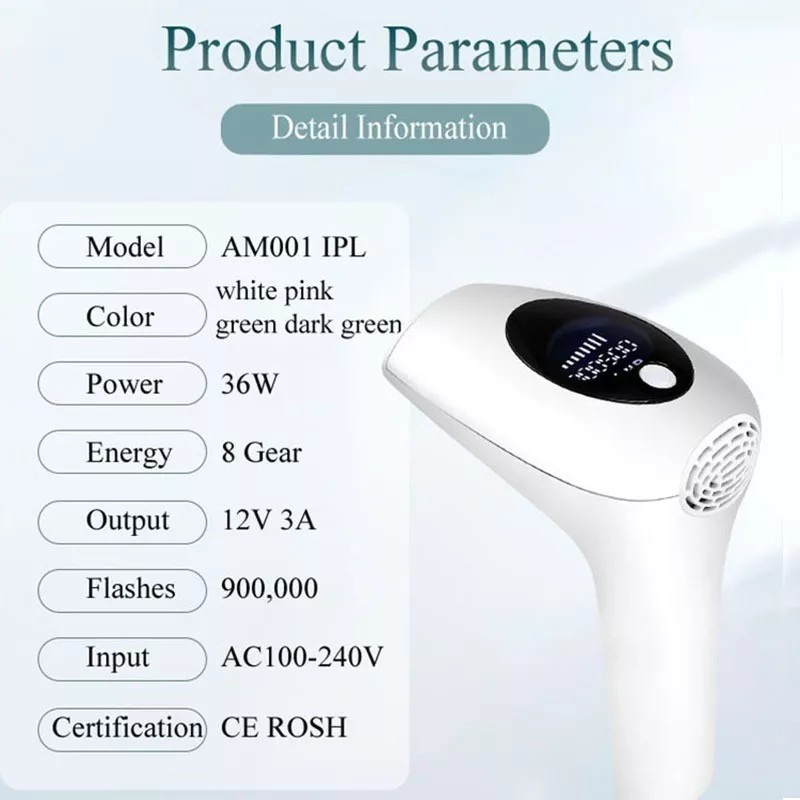 Green US-110V Depiladora Láser Corporal Facial Masculina Y Femenina