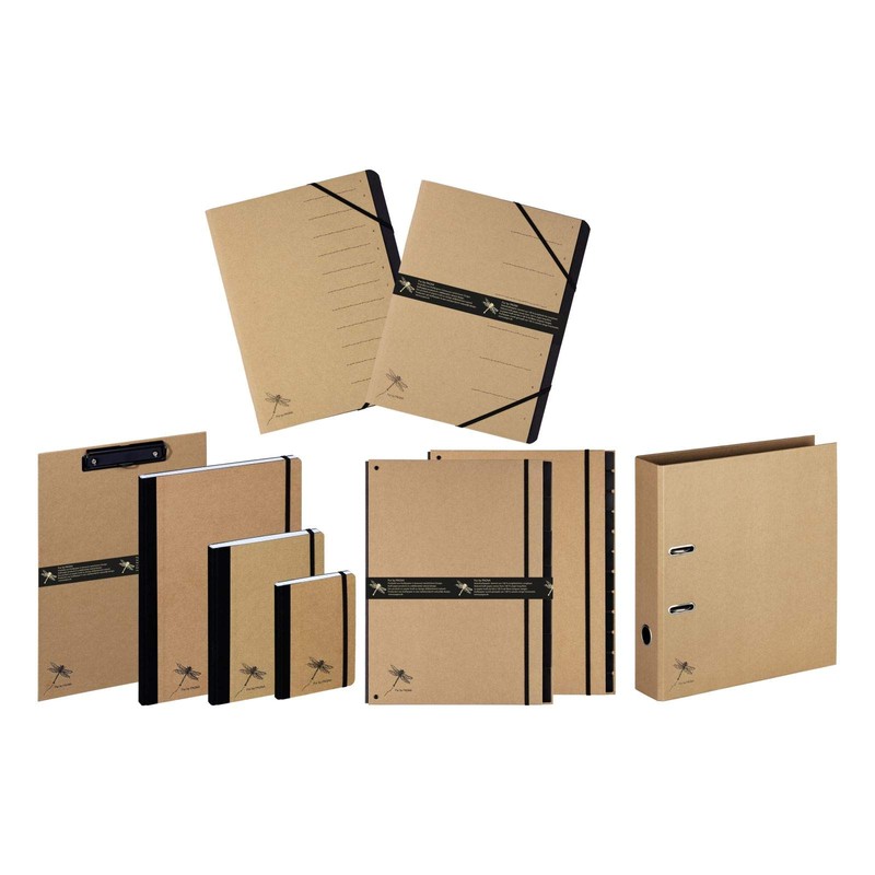 Pagna Pure Organiser Folder 7 Compartments Black Elastic Corner Elasticated