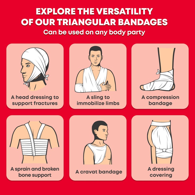 Ever Ready First Aid Triangular Bandage, 40" x 40" x