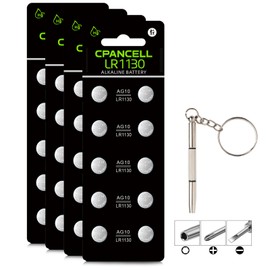 LR1130 AG10 Batteries, High Capacity SG10 389 189 Premium Alkaline Battery 1.5V Button Coin Cell Batteries (40 Count)