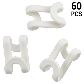 60 Pack S Shape Clothes Hanger Connector Hooks Hanger Extender Clips Mini Space Saver Hanger Clothes Hanger Extender Connector Hook Space Saving Cascading Hanger Organizer Hanger Connection Hook White