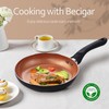 BECIGAR Ceramic Pots and Pans Set, 15PCS Nonstick Set Ceramic