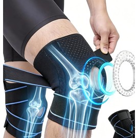 2 PCS Rodilleras Ortopedicas, Ajustables con Soporte de Rotula y Ligamentos