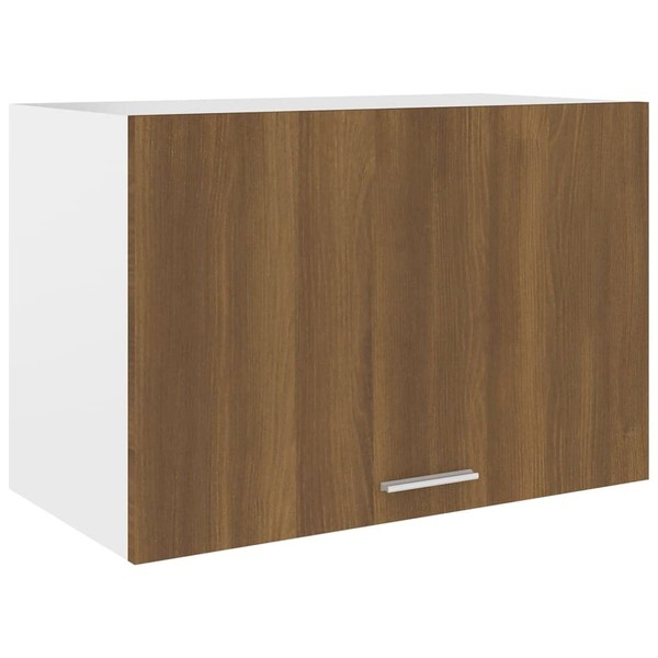 vidaXL Hanging Cabinet Kitchen Furniture Equipment Storage Wall Cabinet Cupboard Home Organiser Storage Shelf Brown Oak Engineered Wood