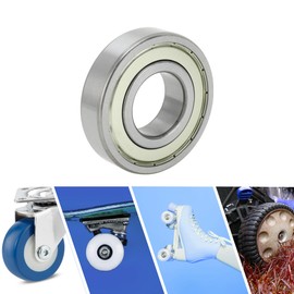 ACROPIX 6309ZZ Deep Groove Ball Bearings P0 45x100x25mm Lubricated Bearings Double Metal Seal Silver Tone Scooter Skateboard Wheel