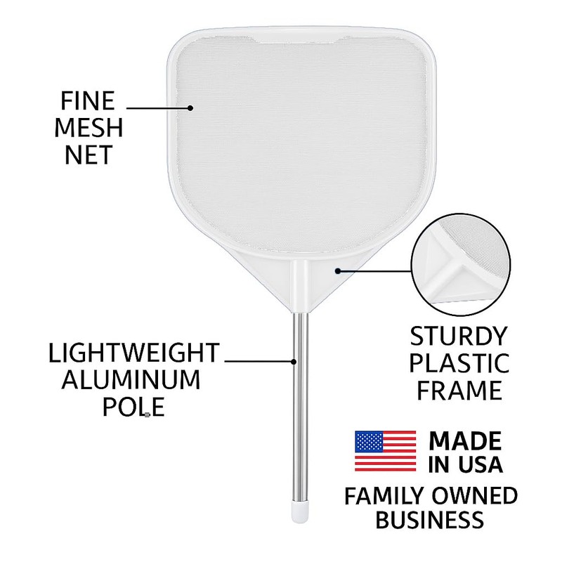 JED Pool Tools 40-376F Hand Skimmer Net for Hot Tubs