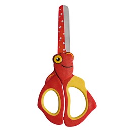 Wedo 736001 Nemo Children Scissors Craft Scissors Stainless Steel Blunt Tips Soft Griffeinlagen, 13 cm, Red/Yellow