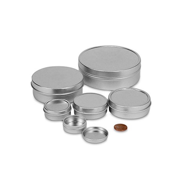 6 Oz Shallow Round Steel Tin Can | Quantity: 24