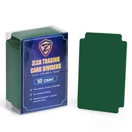 ZLCA 50 Pieces Trading Card Dividers, Playing Card Page Dividers with Tabs, Plastic Card Separator for Storage Box Folder Record Baseball Games Sports Card 2.75 x 3.76 Inch (Green)