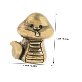Mobestech Vintage Brass Snake Figurine Unique Small Metal Statue Ornament Home Decor for Office Living Intricate Design for Artistic Flair