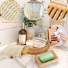 Soap Holder Soap Dish, Bamboo Soap Dish with Natural Sisal