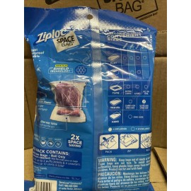 Ziploc Travel Space Bags Reusable Waterproof Suitcase sz Lot Of 3 Packs 6 total
