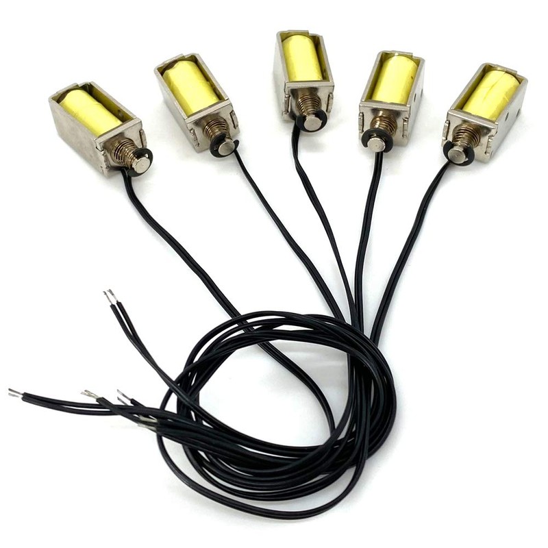 5PCS DC 12V 4mm Stroke Mini Push Pull Type Solenoid
