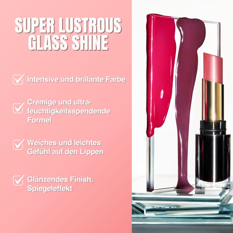 Revlon Super Lustrous Glass Shine Lipstick with Brilliant Colour, Creamy