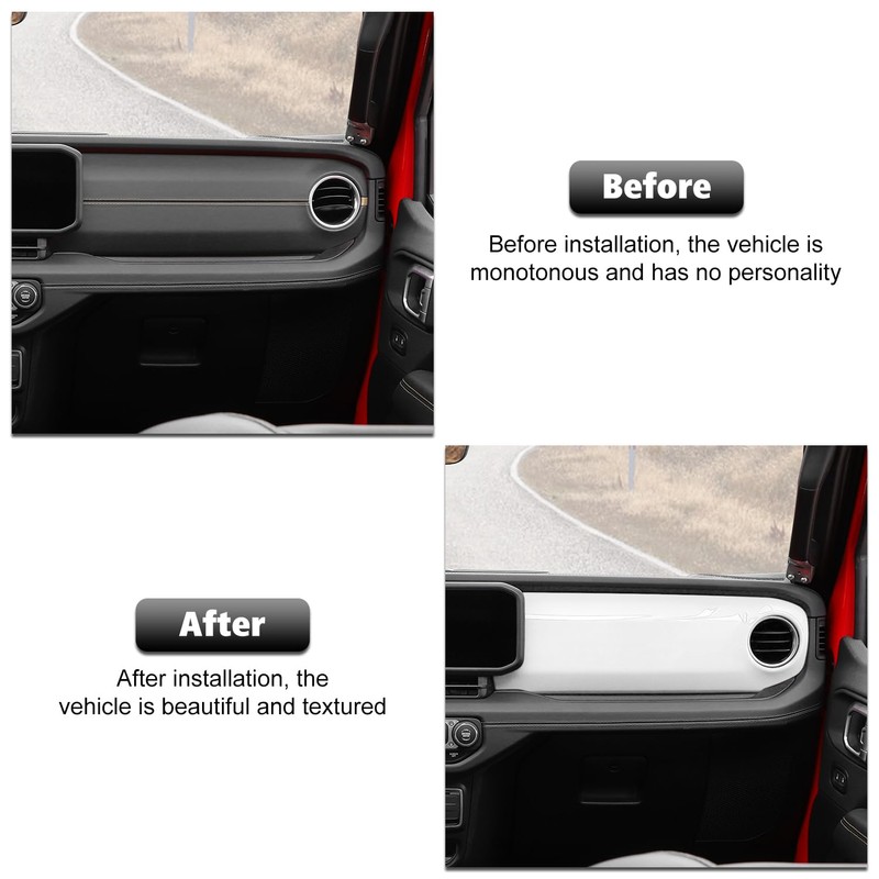 RT-TCZ Center Console Trim Cover Dashboard Control Panel Cover Decorative
