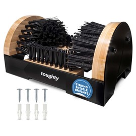 Toughty Boot Scrubber - Heavy-Duty All-Weather Shoe Cleaner with Scraper Brushes - Mountable Indoor & Outdoor Dirt Remover for Entryway & Worksites - Rugged Boot Cleaning Tool for Men & Women