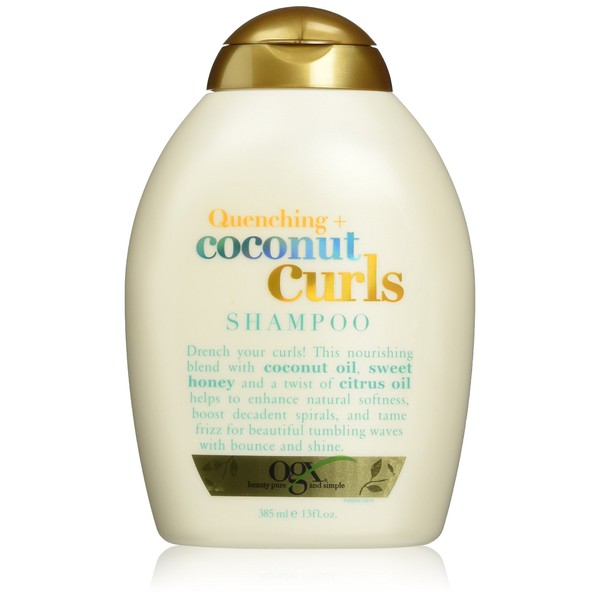 Organix Quenching Plus Curls Shampoo, Coconut, 13 Fluid Ounce