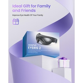 RENPHO Eye Massager with Heat, Eyeris 2 Birthday Gifts for Mom Dad Women Men FSA HSA Eligible Face Massager, Heated Eye Mask for Migraines Relief, Improve Sleep