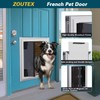 Large Dog Door, Energy Efficient French Doggy Door with Aluminum