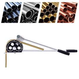 HAPPCUCOE 3/4'' 19mm Manual Tube Pipe Bender 180°Plumbing Tools Bending Tool For Refrigeration Copper Aluminum Pipes Soft Iron And Steel Tubes