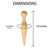 HIC Kitchen Wooden Pestle for Chinois, Hardwood, Cone-Shaped, For Purees,