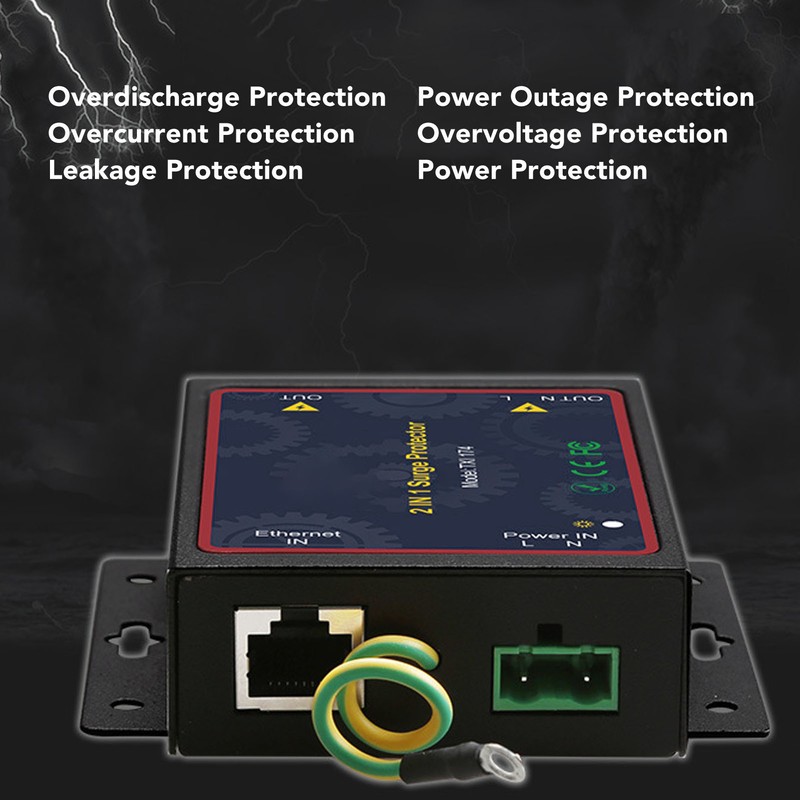 Surge Protector 2 in 1 Network Surge Protector POE Power