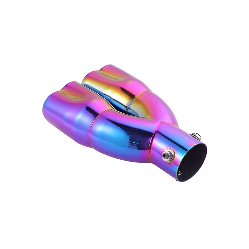 idain 2.5 inch Inlet Dual Exhaust Tips Muffler Tip,Chrome Heart-Shaped