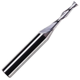 4mm x 22mm Flute x 1/4" Shank Solid Carbide Spiral 2 Flute Up Cut Router Bit for Wood, Hard Wood, PVC & Acrylic (4mm x 22mm Flute)