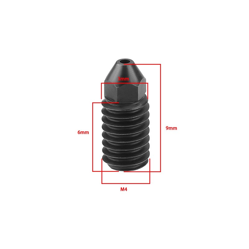 ECSiNG Pack of 5 0.8 mm 3D Printer Nozzles, 9