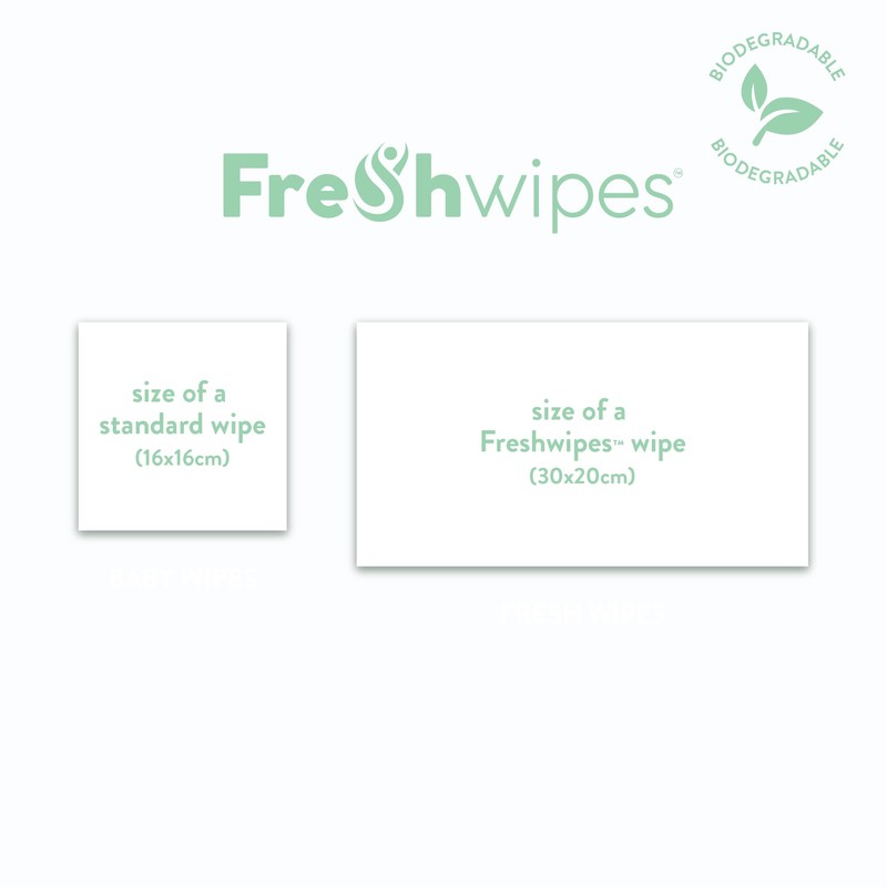 FreshWipes Antibacterial Body Wipes For Adults 1 Pack (12 Wipes)